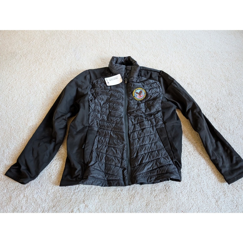 AE Sport Women Veterans Affairs Army Black Puffer Jacket Coat XL NWT